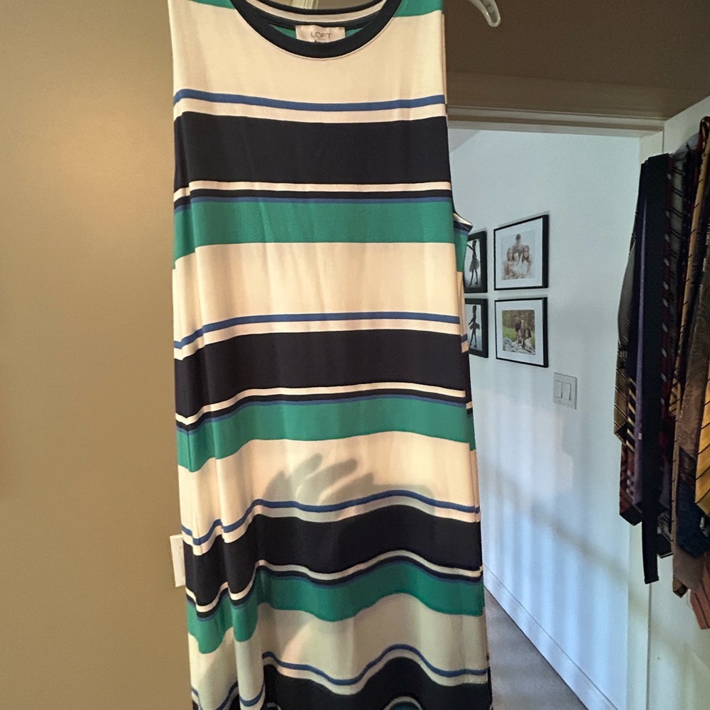 LOFT Multicolor Striped Dress